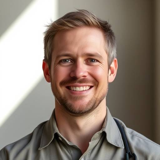 Photo of John Smith, smiling and wearing a collared shirt